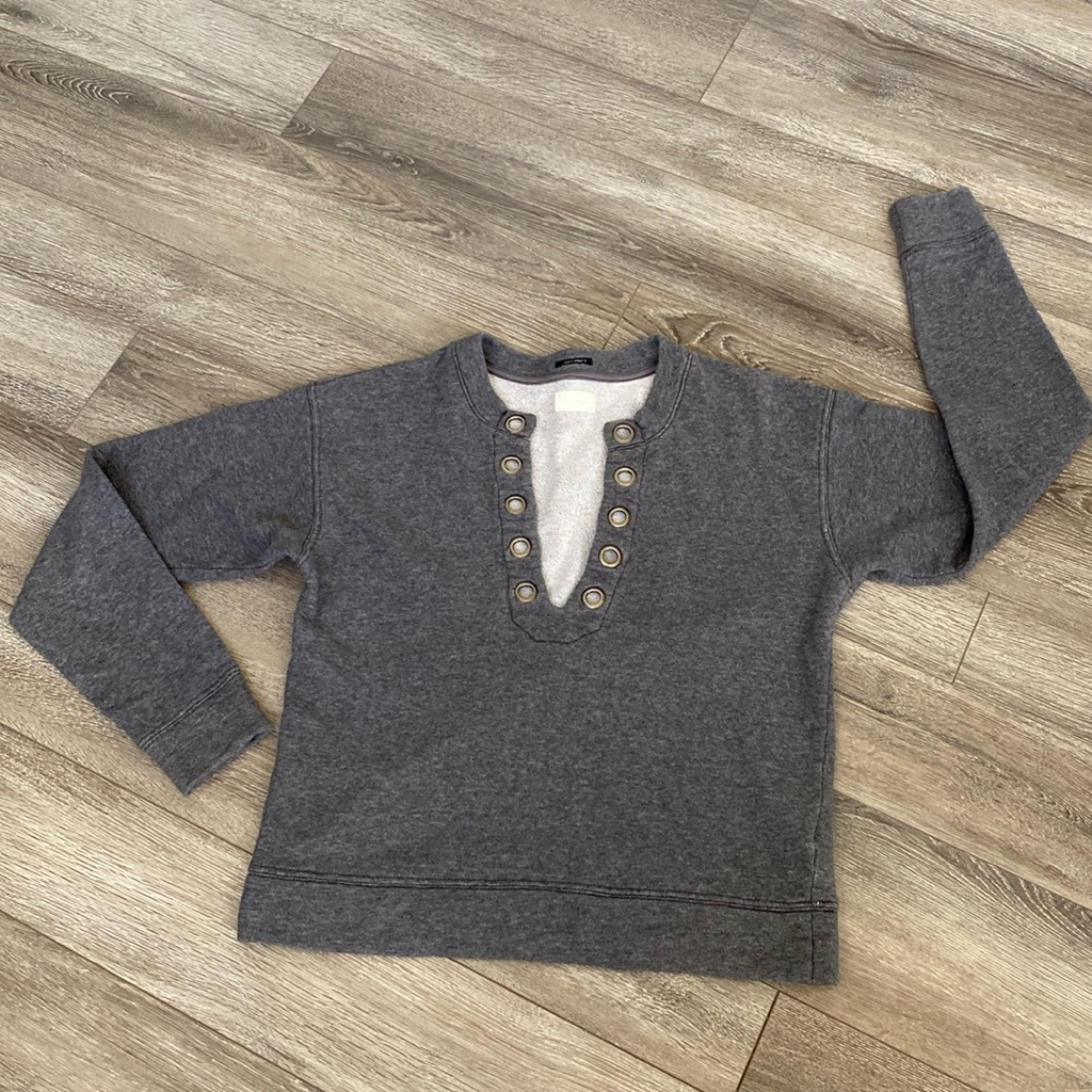 Gorgeous! Mother Denim Womens Gray Sweater “Don’t Sweat It” Small